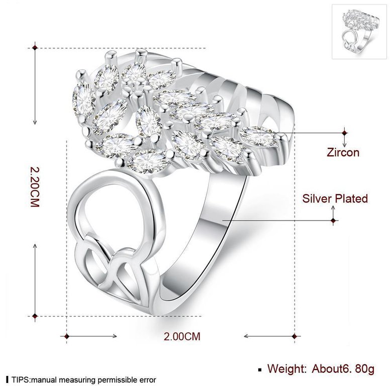 Wholesale wholesale price for women girl Retro hollow zircon ring Lovely Wedding party silver color ring noble fashion classic Jewelry TGSPR714 1
