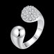 Wholesale Wedding Rings For Women  White color round CZ Jewelry Bijoux Fashion Fine Anniversary Jewelry Gifts   TGSPR019 0 small