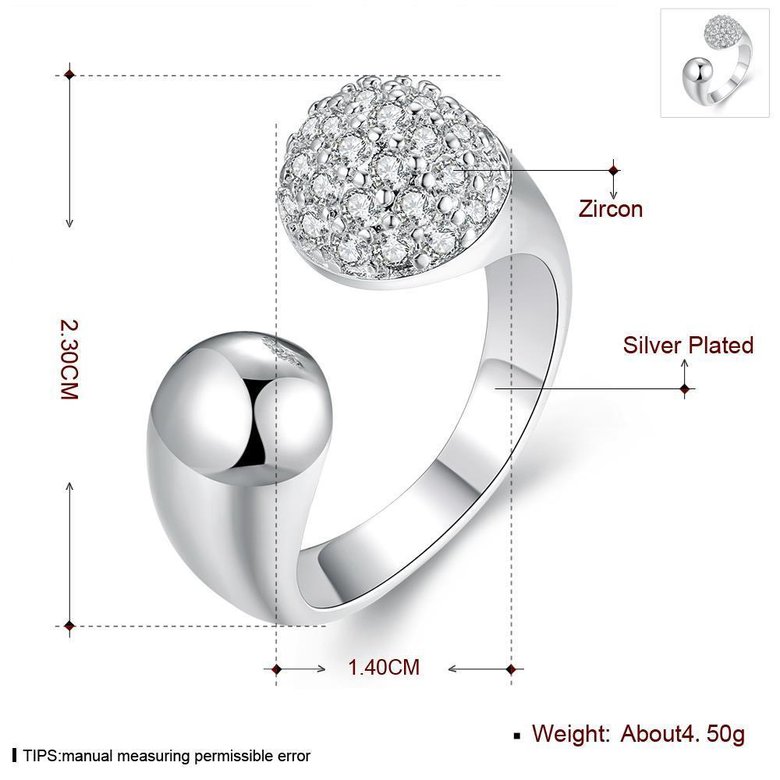 Wholesale Wedding Rings For Women  White color round CZ Jewelry Bijoux Fashion Fine Anniversary Jewelry Gifts   TGSPR019 1