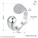 Wholesale Wedding Rings For Women  White color round CZ Jewelry Bijoux Fashion Fine Anniversary Jewelry Gifts   TGSPR019 1 small