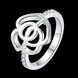 Wholesale New Design Hollow Rose Flower Finger Rings for Women Silver Wedding engagement party jewelry Ring Gift TGSPR029 0 small