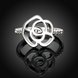 Wholesale New Design Hollow Rose Flower Finger Rings for Women Silver Wedding engagement party jewelry Ring Gift TGSPR029 2 small