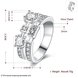 Wholesale Luxury Silver Plated Geometric Stone Ring White zircon Rings For Women Girl Wedding Party Jewelry Gift  TGSPR044 1 small