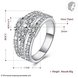 Wholesale Wholeale rings from China luxury Multilayer Hollow Big Rings Silver Color Cubic Zirconia Inlay Wedding Women Rings Jewelry TGSPR047 1 small