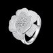 Wholesale New Style Famous Brand Jewelry Big Flower Shape Cubic Zirconia silver Finger Rings For Women Evening Party jewelry TGSPR052 0 small