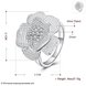 Wholesale New Style Famous Brand Jewelry Big Flower Shape Cubic Zirconia silver Finger Rings For Women Evening Party jewelry TGSPR052 1 small