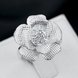 Wholesale New Style Famous Brand Jewelry Big Flower Shape Cubic Zirconia silver Finger Rings For Women Evening Party jewelry TGSPR052 3 small