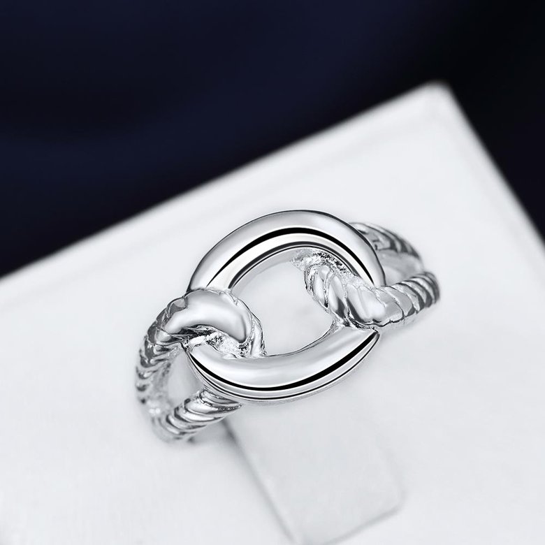 Wholesale Fashion wholesale jewelry from China Trendy Silver rings Ring Vintage Twisted Rope Ring for Women Design Ring TGSPR058 3
