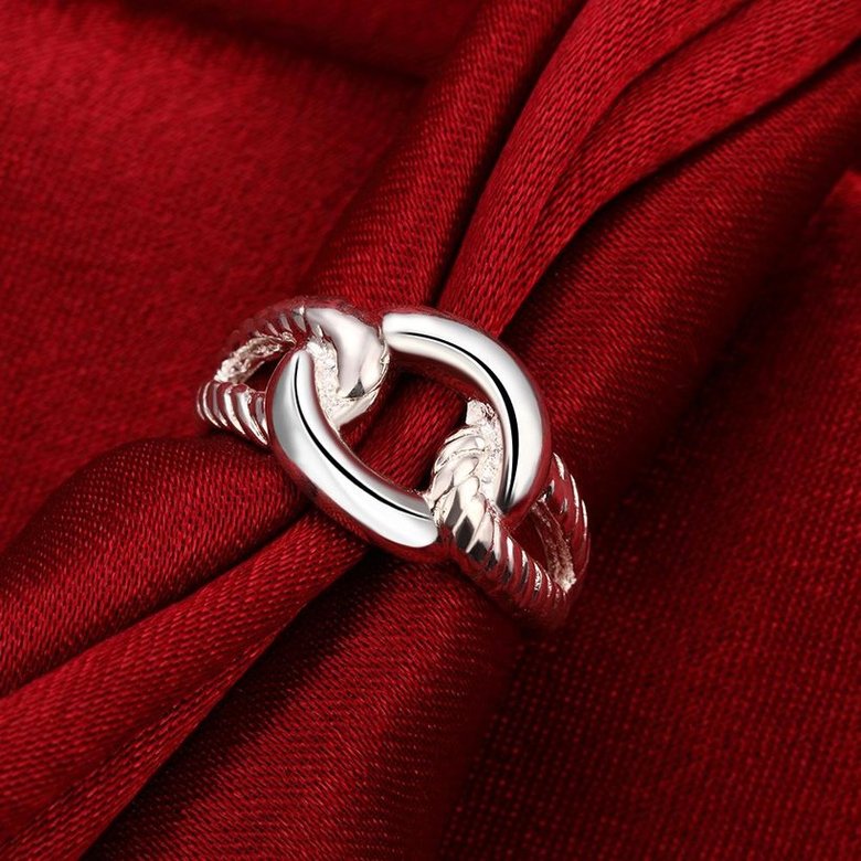 Wholesale Fashion wholesale jewelry from China Trendy Silver rings Ring Vintage Twisted Rope Ring for Women Design Ring TGSPR058 4