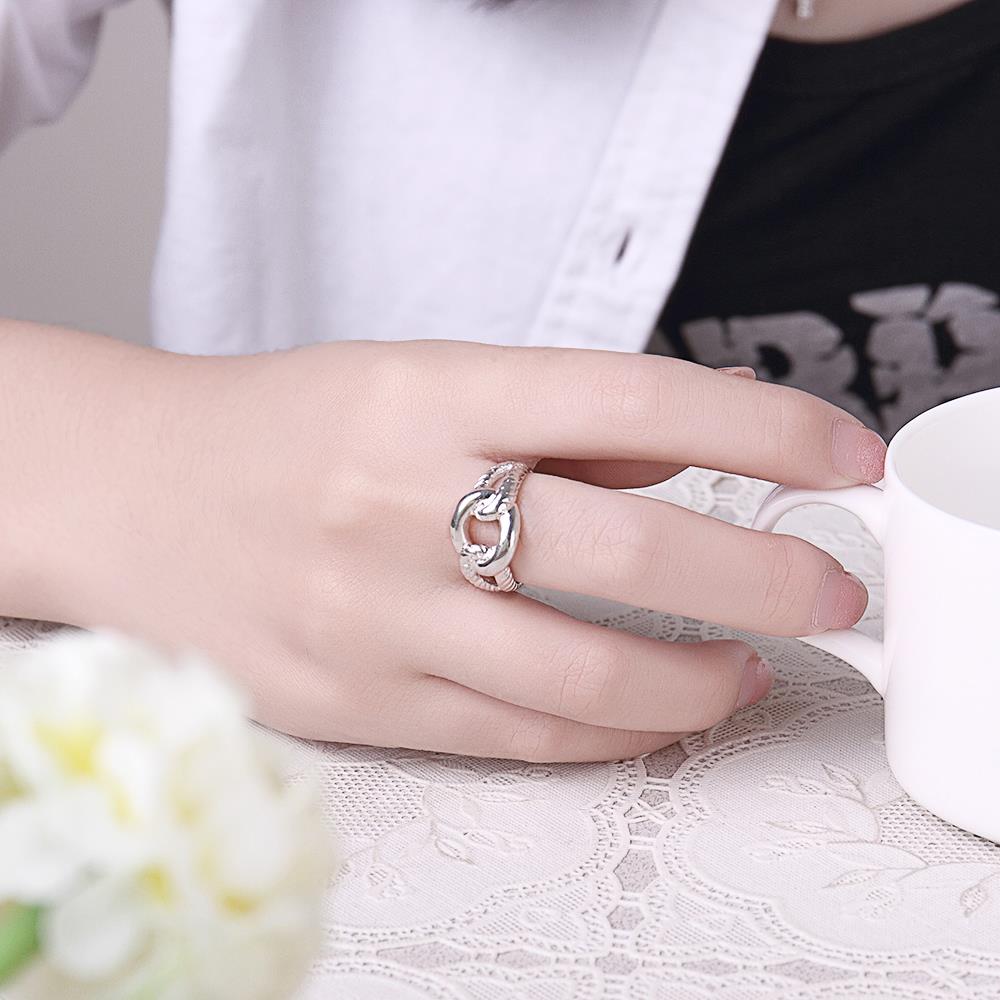 Wholesale Fashion wholesale jewelry from China Trendy Silver rings Ring Vintage Twisted Rope Ring for Women Design Ring TGSPR058 5