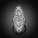 Wholesale Hot sale rings China Vintage Rhinestone Rings For Women Silver Color Hollow Big Ring Wedding Party Jewelry TGSPR060 2 small