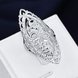 Wholesale Hot sale rings China Vintage Rhinestone Rings For Women Silver Color Hollow Big Ring Wedding Party Jewelry TGSPR060 3 small