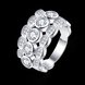 Wholesale Silver Stackable round CZ Zirconia Finger Rings For Women High Quality Wedding Engagement Jewelry Gift TGSPR123 3 small