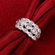 Wholesale Silver Stackable round CZ Zirconia Finger Rings For Women High Quality Wedding Engagement Jewelry Gift TGSPR123 4 small
