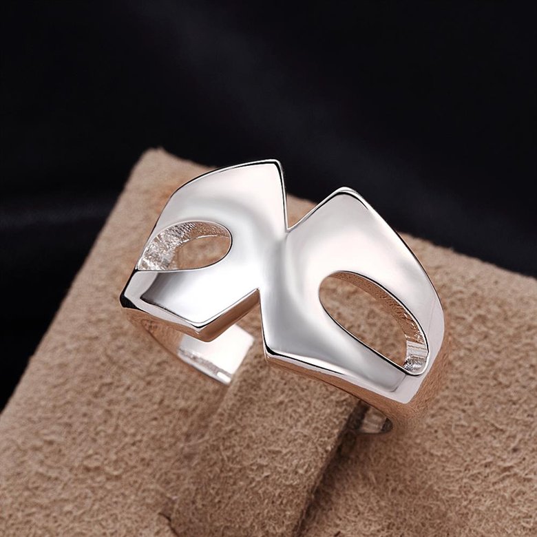 Wholesale Hot sale rings from China Geometric Wave hollow Finger Rings for Women Wedding Engagement Jewelry Gift TGSPR135 3