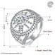 Wholesale rings from China for Lady Promotion Shiny white Zircon Openwork Multicolor Banquet Holiday Party Christmas Ring TGSPR140 3 small