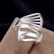 Wholesale rings from China European Fashion Woman Girl Party Birthday Wedding Gift Hollow Out Special geometric Ring TGSPR169 3 small