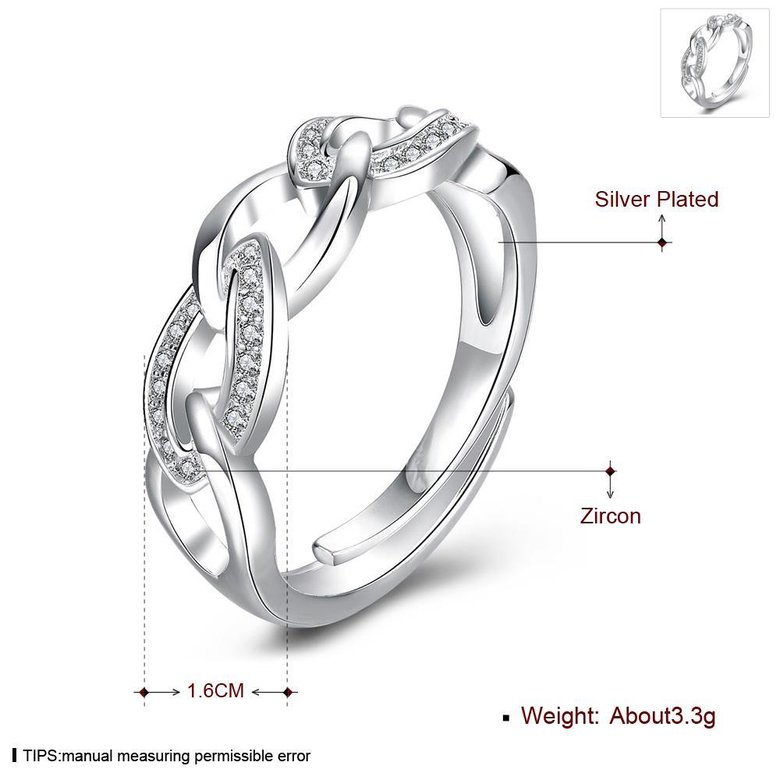 Wholesale New Arrival Elegant Pure Special Beautiful Winding Shinning Rhinestone Fine Rings Good Girls/Women TGSPR188 1