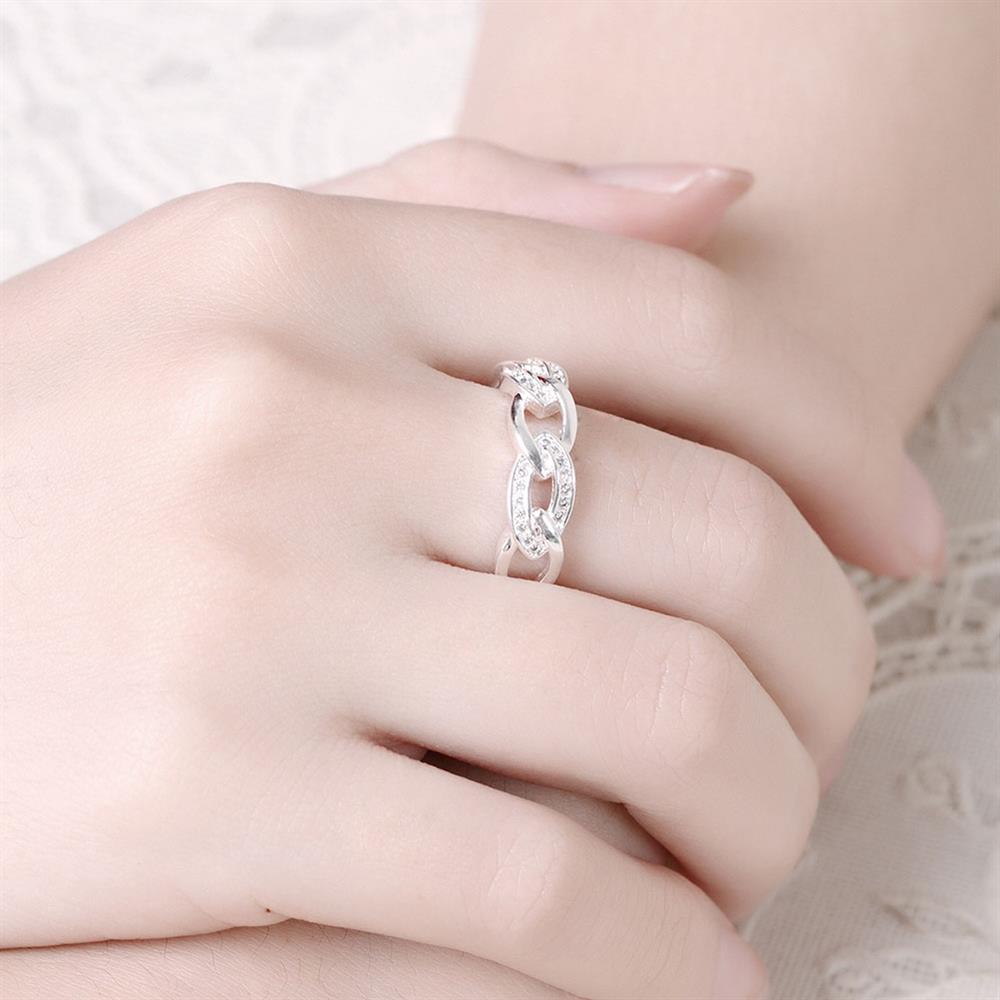 Wholesale New Arrival Elegant Pure Special Beautiful Winding Shinning Rhinestone Fine Rings Good Girls/Women TGSPR188 5