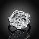 Wholesale rings from China European style Fashion Woman Girl Party Wedding Gift Silver Rose Silver Ring TGSPR209 2 small