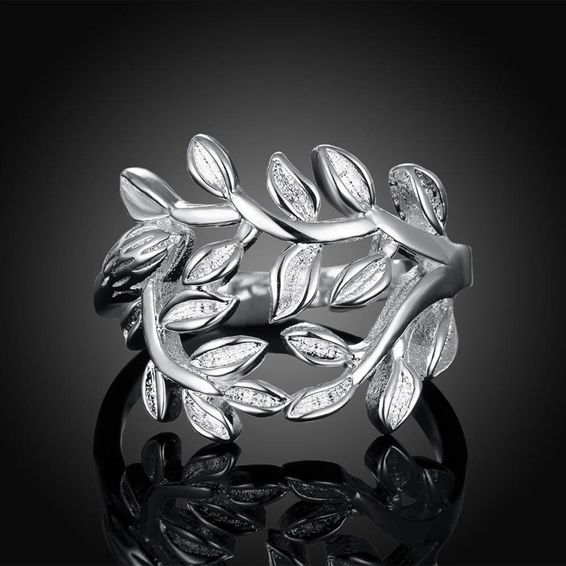 Wholesale Hollow out Flower vine rings for women Engagement party jewelry Girls Ladies wedding ring  TGSPR212 3