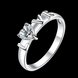 Wholesale Romantic Silver Ring from China Letter LOVE heart White CZ Banquet Holiday Party wedding jewelry TGSPR227 0 small