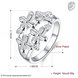 Wholesale Fashion silver plated rings from China Vintage Flower Ring for Women Wedding party jewelry  TGSPR235 1 small