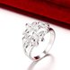 Wholesale Fashion silver plated rings from China Vintage Flower Ring for Women Wedding party jewelry  TGSPR235 3 small