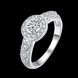Wholesale Trendy Silver rings from China Shiny white rings Banquet Holiday Party wedding jewelry TGSPR248 0 small