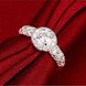 Wholesale Trendy Silver rings from China Shiny white rings Banquet Holiday Party wedding jewelry TGSPR248 3 small