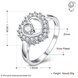 Wholesale Classic Romantic Silver Heart White CZ Ring  For Women Girls Engagement Wedding Rings Fashion Jewelry Birthday Gifts TGSPR269 1 small