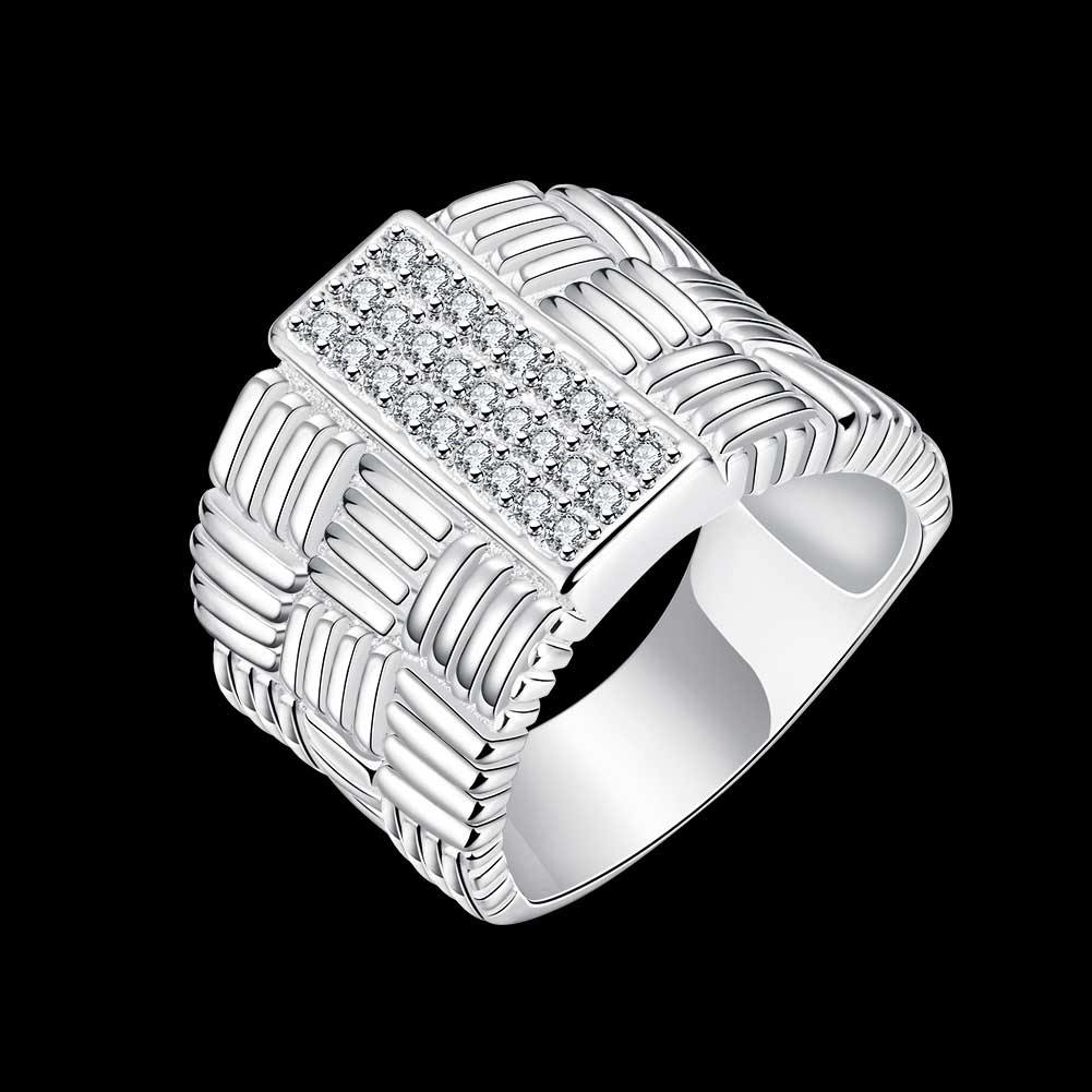 Wholesale NEW European and American style fashion Creative wide ring Zircon Rings wedding rings gothic rings for women TGSPR286 0
