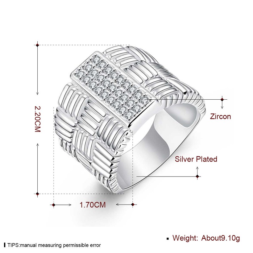 Wholesale NEW European and American style fashion Creative wide ring Zircon Rings wedding rings gothic rings for women TGSPR286 1