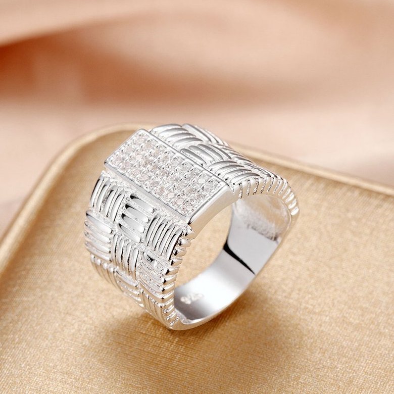 Wholesale NEW European and American style fashion Creative wide ring Zircon Rings wedding rings gothic rings for women TGSPR286 3