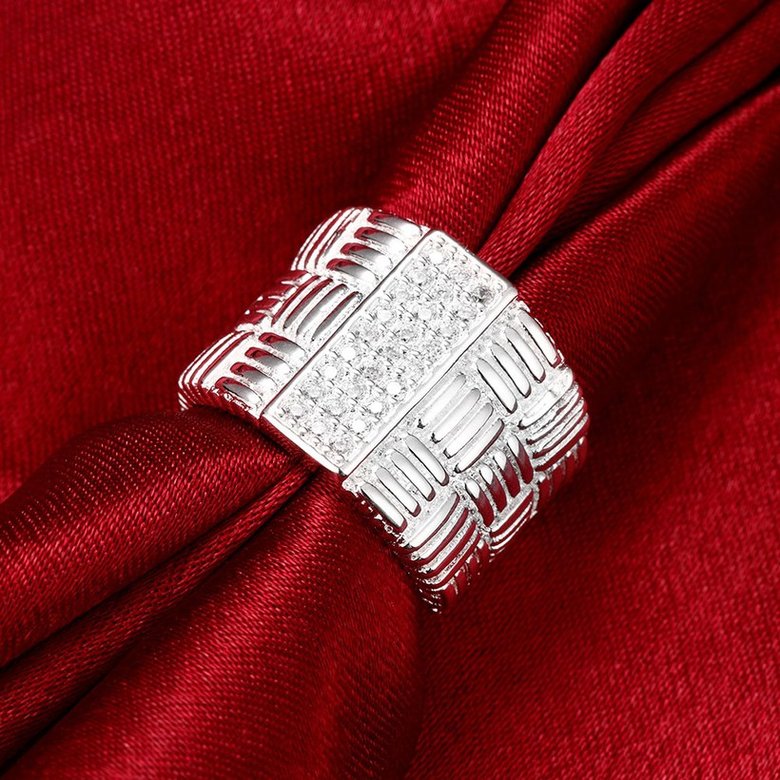 Wholesale NEW European and American style fashion Creative wide ring Zircon Rings wedding rings gothic rings for women TGSPR286 4