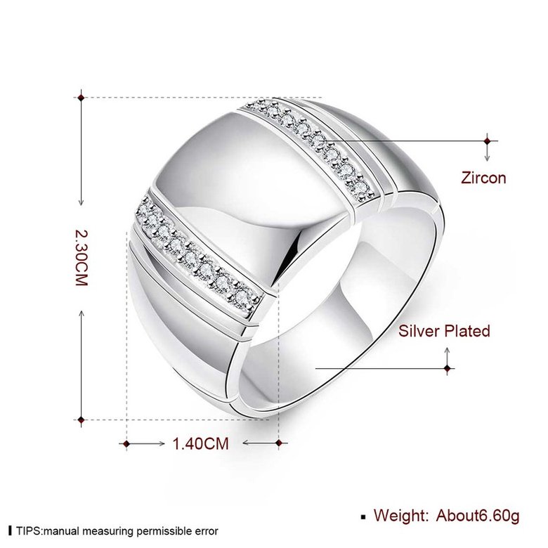 Wholesale Hot sale cheap NEW European and American style fashion Creative wide ring Zircon Rings wedding rings gothic rings for women TGSPR291 4