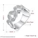 Wholesale Romantic classic rings Hollow Four-leaf Clover Flower Ring Set Women's Simple AAA Zircon Wedding Jewelry Bridal Jewelry TGSPR338 1 small