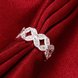 Wholesale Romantic classic rings Hollow Four-leaf Clover Flower Ring Set Women's Simple AAA Zircon Wedding Jewelry Bridal Jewelry TGSPR338 4 small
