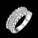 Wholesale European Fashion Woman Girl Party Wedding Gift AAA Zircon Silver Ring TGSPR372 0 small