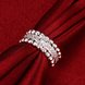 Wholesale European Fashion Woman Girl Party Wedding Gift AAA Zircon Silver Ring TGSPR372 3 small