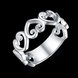 Wholesale Hot selling Romantic Heart to Heart Ring Simple Design For Women Making Wedding Jewelry Authentic Rings TGSPR391 0 small