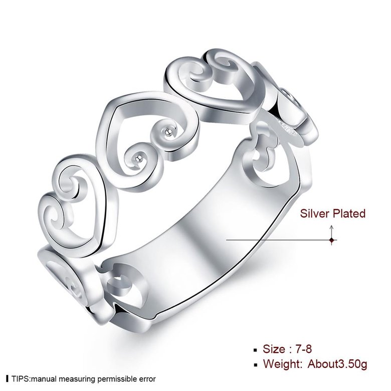 Wholesale Hot selling Romantic Heart to Heart Ring Simple Design For Women Making Wedding Jewelry Authentic Rings TGSPR391 1