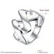Wholesale New Fashion silver rings from China Double Wave Ring for Women Wedding Party Accessories Gifts TGSPR404 0 small