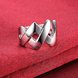 Wholesale New Fashion silver rings from China Double Wave Ring for Women Wedding Party Accessories Gifts TGSPR404 3 small