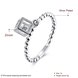 Wholesale Fashion wholesale jewelry Charm Cubic Zirconia Crystal Inside Hollow Square Pendant Rings For Women Girls Wedding Jewelry TGSPR413 1 small