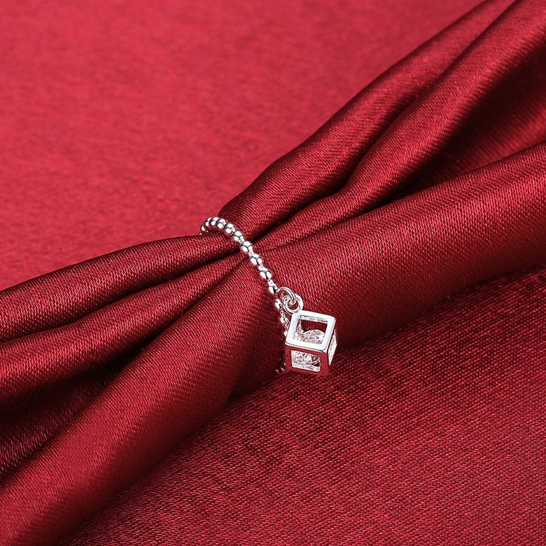 Wholesale Fashion wholesale jewelry Charm Cubic Zirconia Crystal Inside Hollow Square Pendant Rings For Women Girls Wedding Jewelry TGSPR413 3