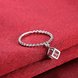 Wholesale Fashion wholesale jewelry Charm Cubic Zirconia Crystal Inside Hollow Square Pendant Rings For Women Girls Wedding Jewelry TGSPR413 4 small