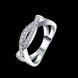 Wholesale New Arrival Elegant Silver plated rings Special Beautiful Winding Shinning Rhinestone Fine Rings for Girls/Women TGSPR422 0 small