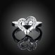 Wholesale New Design Fashion silver plated Heart Shape Classic Love Ring 5A Zircon Finger Rings For Women Engagement Jewelry TGSPR429 2 small