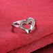 Wholesale New Design Fashion silver plated Heart Shape Classic Love Ring 5A Zircon Finger Rings For Women Engagement Jewelry TGSPR429 4 small